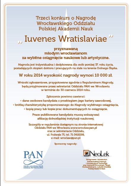 Kapituła Nagrody Wrocławskiego Oddziału Polskiej Akademii Nauk - Iuvenes Wratislaviae 2014